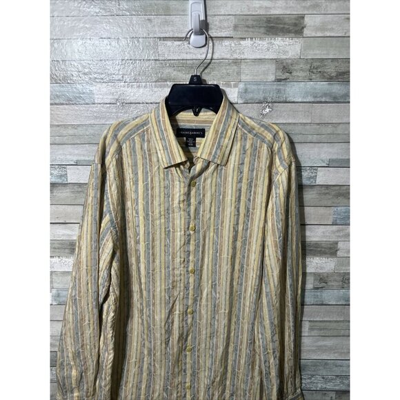 Men’s Jhane Barnes Dress Shirt Multicolored Silk Blend Size Medium - Picture 5 of 16